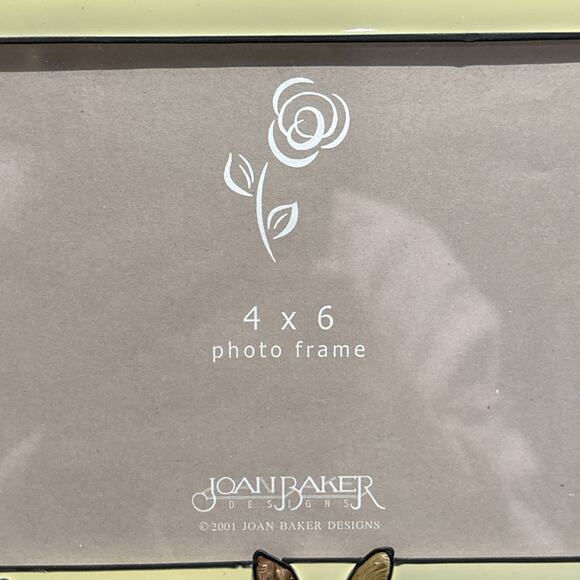 2001 Joan Baker Designs Stained Glass Fruits 4”x6” Picture Photo Frame - Picture 8 of 9